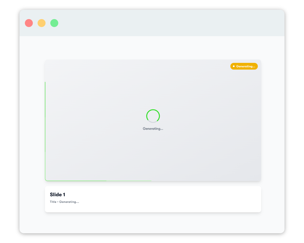 AI generates your slides